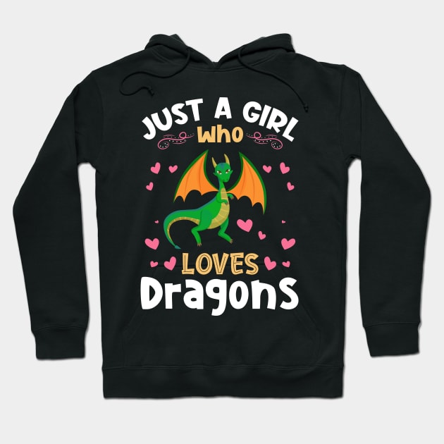 Just a Girl who Loves Dragons Gift Hoodie by aneisha